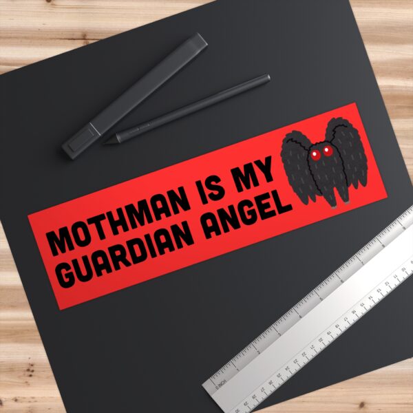 Mothman Is My Guardian Angel bumper sticker - Image 3